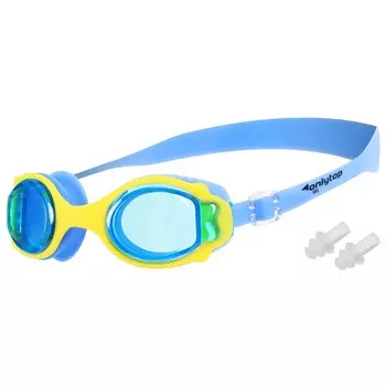 Очки для плавания детские onlytop, беруши, цвет голубой