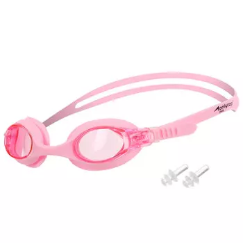 Очки для плавания детские onlytop, беруши, цвет розовый