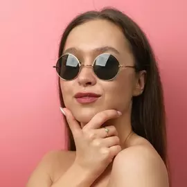 Очки солнцезащитные onesun, uv 400, 14134.6 см, линза 4.64.6 см, зеленые