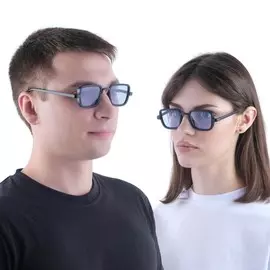 Очки солнцезащитные onesun, uv 400, 14144.5 см, линза 3.55 см, голубые