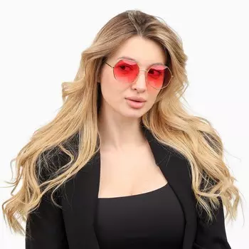 Очки солнцезащитные onesun, футуристические, uv 375, 613.5 см, розовые