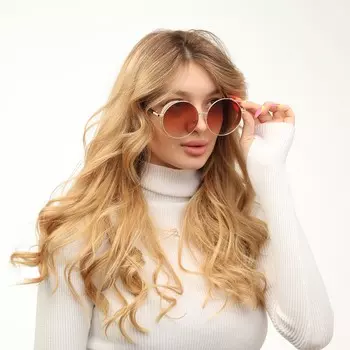 Очки солнцезащитные женские onesun, uv 400, 14.5 2.2 5.6 см, линза 5.66 см, коричневые