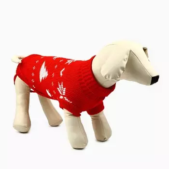 Одежда для собак. свитер вязаный с орнаментом