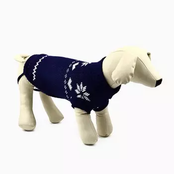 Одежда для собак. свитер вязаный с орнаментом