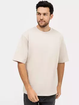 Однотонная хлопковая футболка в оттенке