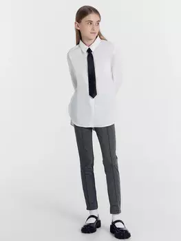 Однотонные легинсы для девочек в сером цвете