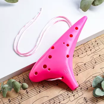 Окарина music life 12 отверстий, розовая, 17.59.54.5 см