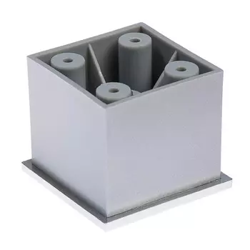 Опора квадратная н=52 мм, цвет матовый хром