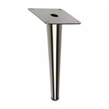 Опора мебельная cappio op07, h=200 мм, толщина площадки 1.8 мм, цвет глянцевый черный