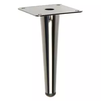 Опора мебельная cappio op08, h=150 мм, толщина площадки 1.8 мм, цвет глянцевый черный