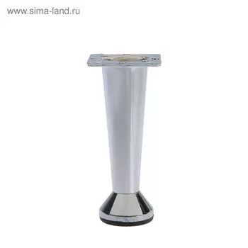 Опора мебельная, регулируемая, конусообразная, h=100 мм, цвет хром, 4 шт. tmp