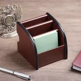 Органайзер 3 секции, серия зебрано с кантом темным, 11*13см