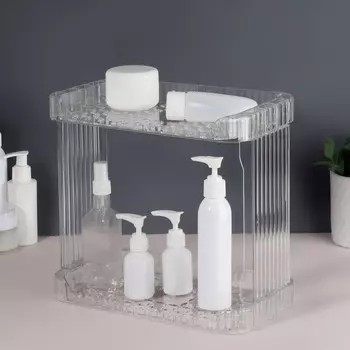 Органайзер для хранения cristal, 2 секции, 281526 см, прозрачный