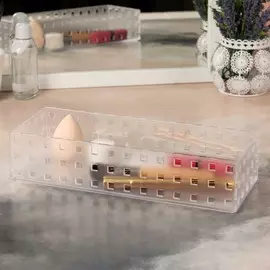 Органайзер для хранения маникюрных/косметических принадлежностей, 28 × 10 × 6,3 см, цвет прозрачный