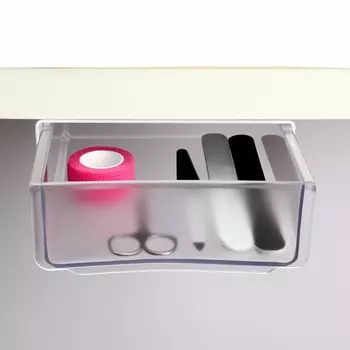 Ящик подвесной, 1 секция, с клеевой основой, 20176 см, белый, прозрачный