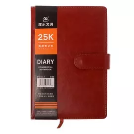 Ежедневник недатированный calligrata, а5, в линейку, с хлястиком, 100 листов, обложка пвх, коричневый