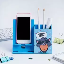 Органайзер для канцелярии с подставкой под телефон