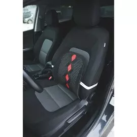 Ортопедичекая спинка на сиденье, ромб, 3839 см, черный, текстиль