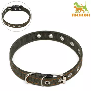 Ошейник брезентовый безразмерный двухслойный, 502 см, ош 22-45 см