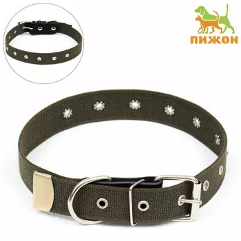 Ошейник брезентовый безразмерный однослойный, 723.5 см, ош 45-60 см, хаки