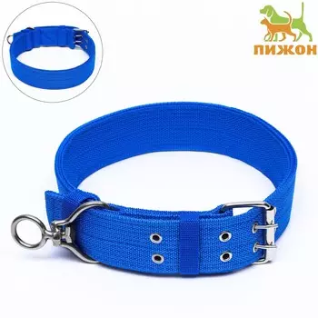 Ошейник четырехслойный с вертлюгом, 804.9 см, ош 64-74 см, полиэстер, синий