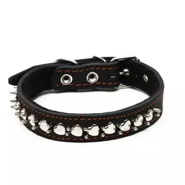 Ошейник кожаный на синтепоне