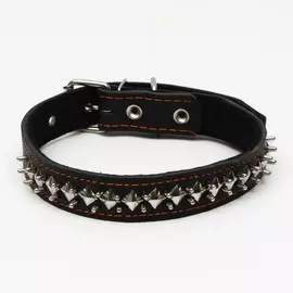 Ошейник кожаный на синтепоне