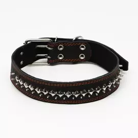 Ошейник кожаный на синтепоне