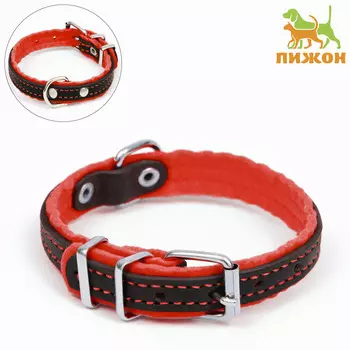 Ошейник кожаный с подкладом
