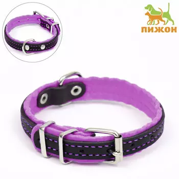 Ошейник кожаный с подкладом