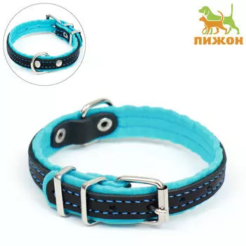 Ошейник кожаный с подкладом