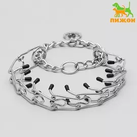 Ошейник - полуудавка строгий с защитными колпачками, 4 мм 60 см