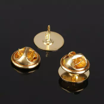 Основа для броши/значка (набор 5шт), площадка 1,5 см, цвет золото