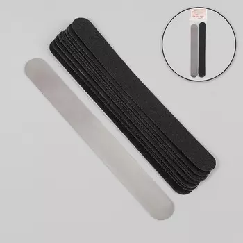 Основа и сменные файлы для пилки, 18 см, 10 шт, абразивность 240, цвет черный