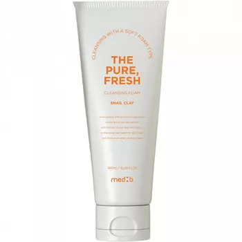 Освежающая очищающая пенка для умывания с муцином улитки и белой глиной