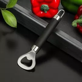 Открывалка venus, нержавеющая сталь, цвет чёрный