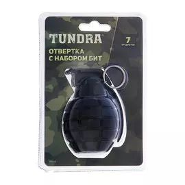 Отвертка с набором бит тундра