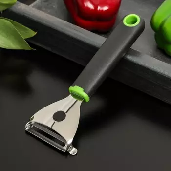 Овощечистка доляна lime, 17,56 см, цвет черно-зеленый