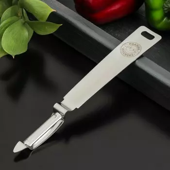 Овощечистка вертикальная доляна zero, нержавеющая сталь, цвет серебряный