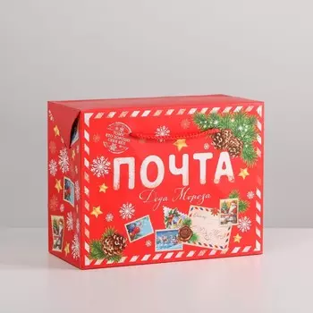 Пакет-коробка новогодний