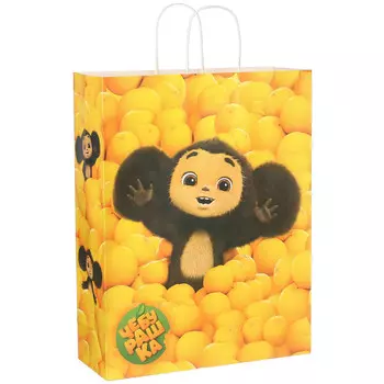 Пакет подарочный, 314011.5 см, крафт, упаковка, чебурашка