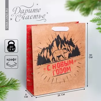 Пакет крафтовый вертикальный