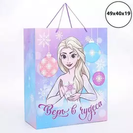 Пакет подарочный, 40х49х19 см, упаковка, холодное сердце