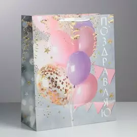 Пакет подарочный ламинированный, упаковка,