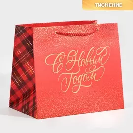 Пакет подарочный новогодний ламинированный