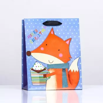 Пакет подарочный новогодний ламинированный