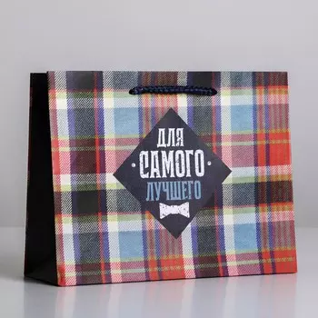 Пакет ламинированный for real man, ms 23 х 18 х 8 см