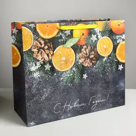 Пакет подарочный новогодний ламинированный