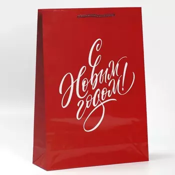 Пакет подарочный новогодний ламинированный