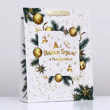 Новый год. пакет ламинированный вертикальный
